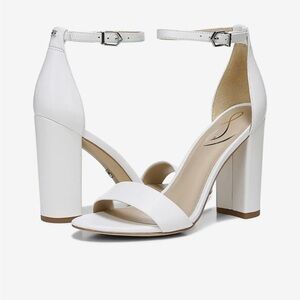 Sam Edelman Yaro White Block Heel Sandals